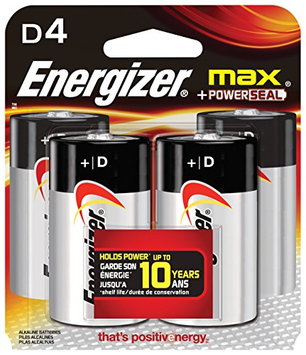 Energizer Max Alkaline Batteries D - 4 EA