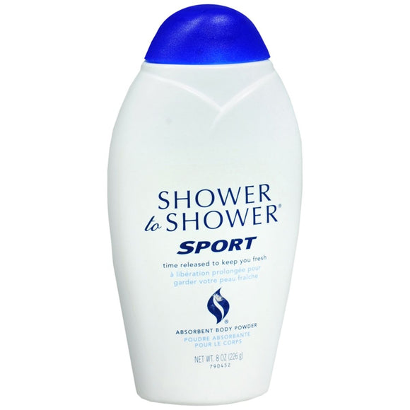 SHOWER TO SHOWER Absorbent Body Powder Sport - 8 OZ
