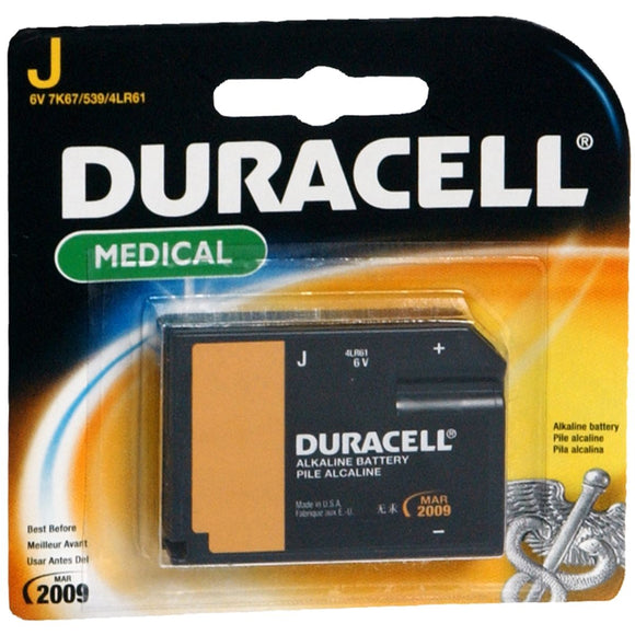 Duracell Medical Battery J 6 Volt 7K67B - 1 EA