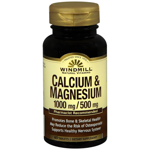 Windmill Calcium 1000 mg & Magnesium 500 mg Tablets - 60 TB