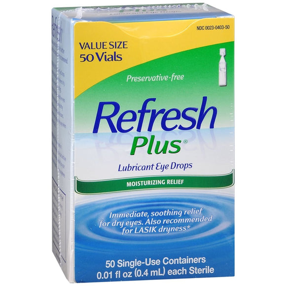 REFRESH Plus Lubricant Eye Drops Single-Use Containers - 50 EA