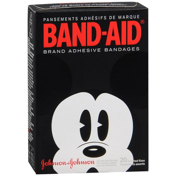 BAND-AID Adhesive Bandages Mickey Mouse Assorted Sizes - 20 EA