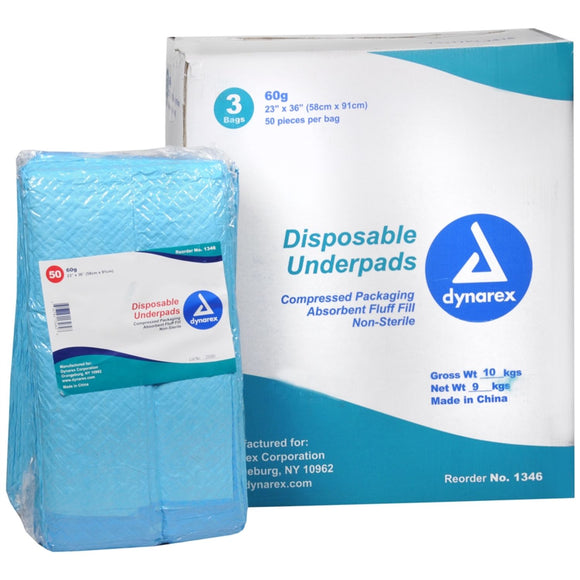 Dynarex Disposable Underpads 1346 150 ea