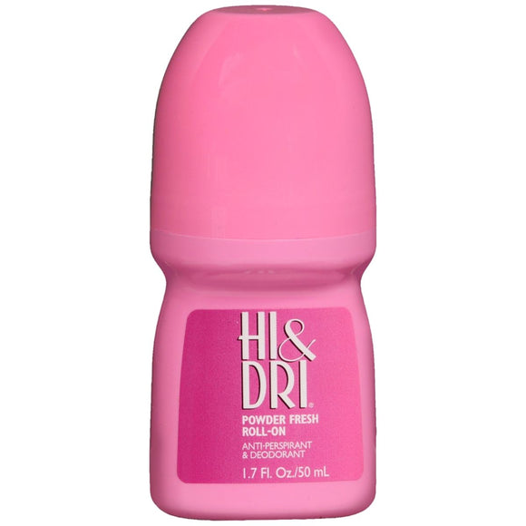 Hi & Dri Anti-Perspirant & Deodorant Roll-On Powder Fresh - 1.7 OZ