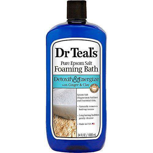 Dr Teals Foaming Bath, Pure Epsom Salt, Detoxify & Energize, 34 oz