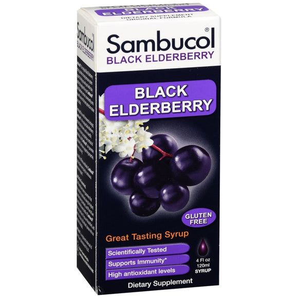 Sambucol Black Elderberry Dietary Supplement Syrup - 4 OZ