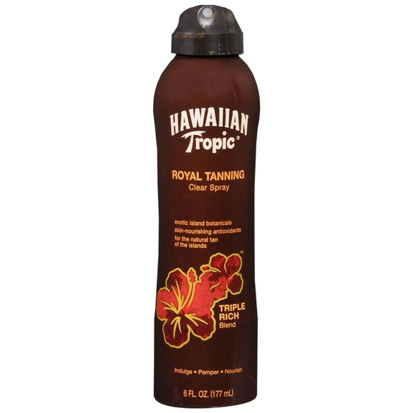 Hawaiian Tropic Royal Tanning Clear Spray - 6 OZ