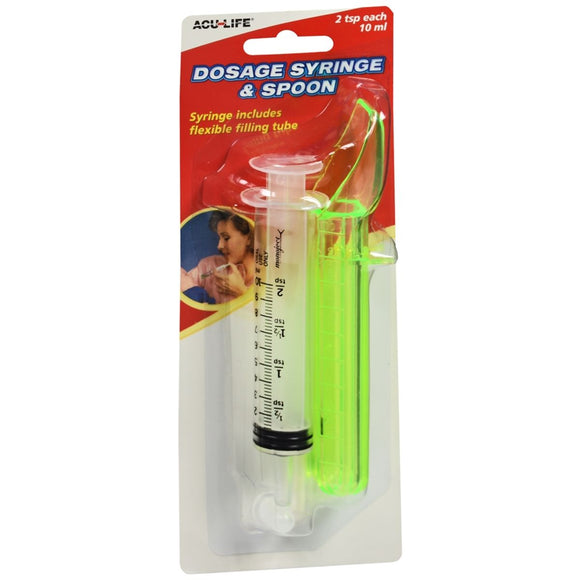 Acu-Life Dosage Syringe and Spoon 2 Tsp each - 2 EA