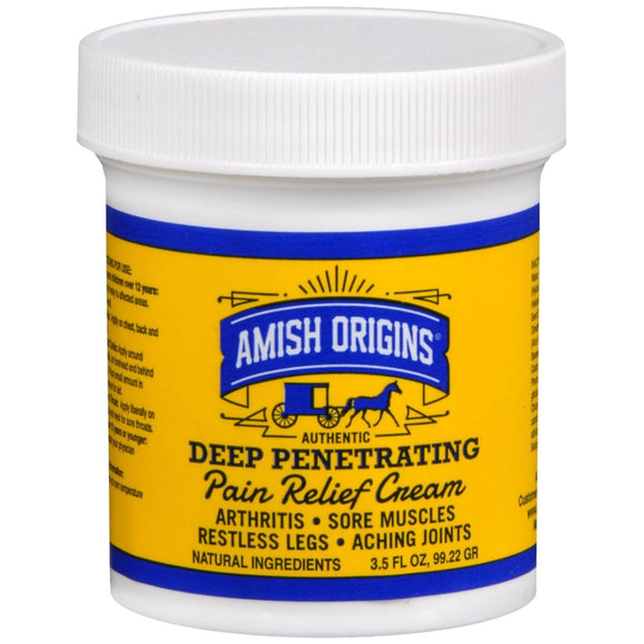 Amish Origins Deep Penetrating Pain Relief Cream - 3.5 OZ
