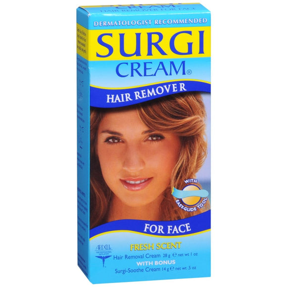 Surgi Cream Hair Remover For Face Fresh Scent - 1 OZ