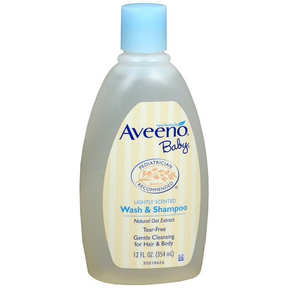 AVEENO Baby Wash and Shampoo Lightly Scented - 12 OZ