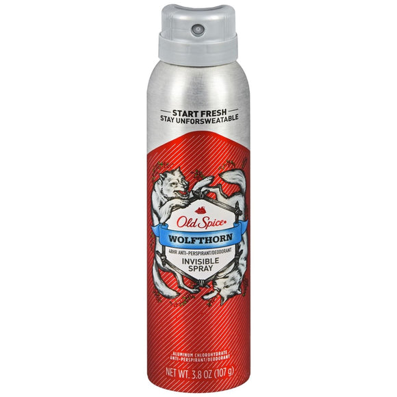 Old Spice Anti-Perspirant Deodorant Invisible Spray Wolfthorn 3.8 OZ