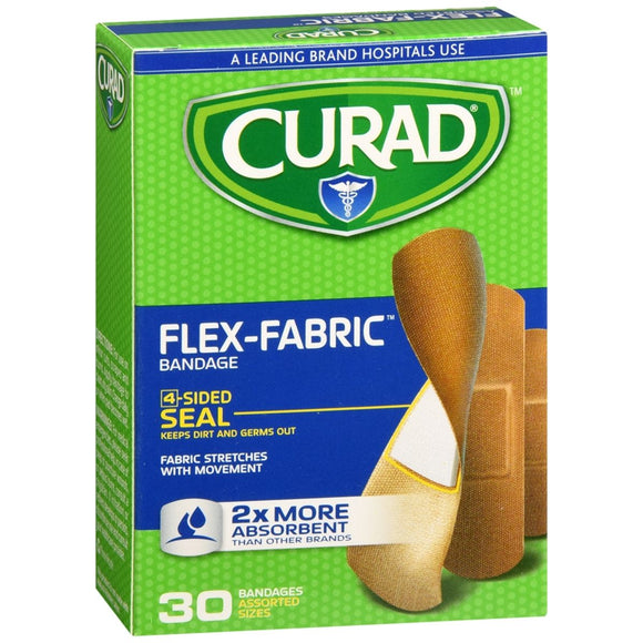 Curad Flex-Fabric Bandages Assorted Sizes - 30 EA