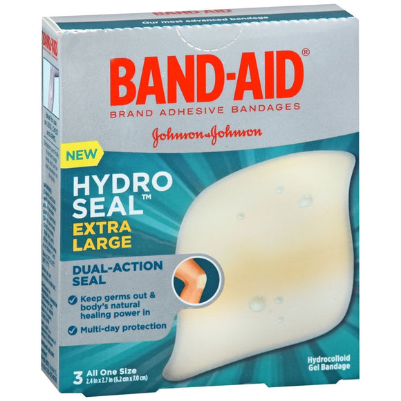 Band-Aid Hydro Seal Hydrocolloid Gel Bandages Extra Large - 3 EA