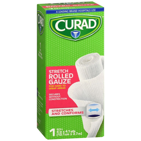 Curad Stretch Rolled Gauze - 4.1 YD