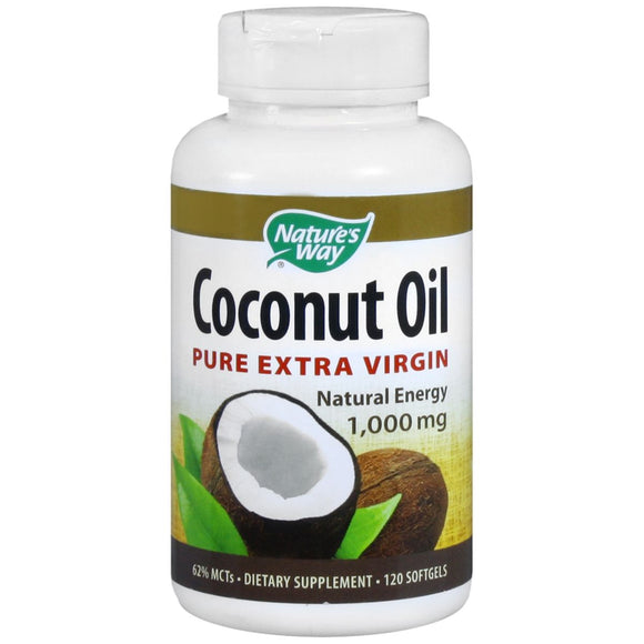 Nature's Way Coconut Oil 1000 mg Dietary Supplement Softgels - 120 CP