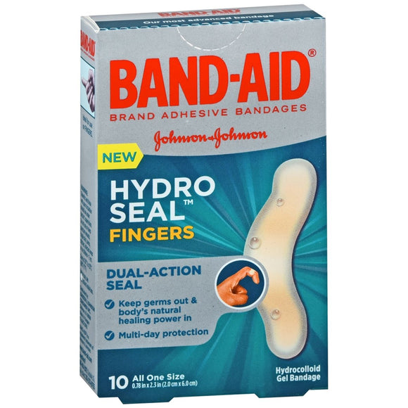 Band-Aid Hydro Seal Fingers Hydrocolloid Gel Bandages - 10 EA