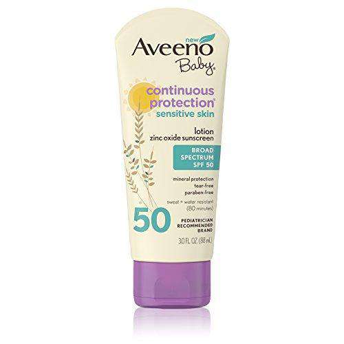 Aveeno Continuous Protection Baby Spf#50 3 Ounce Sensitive Skin (88ml)