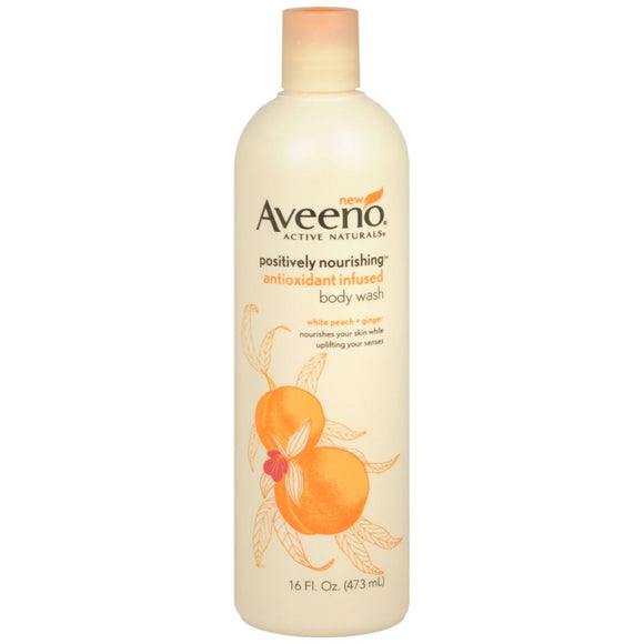 AVEENO Active Naturals Positively Nourishing Antioxidant Infused Body Wash White Peach + Ginger - 16 OZ