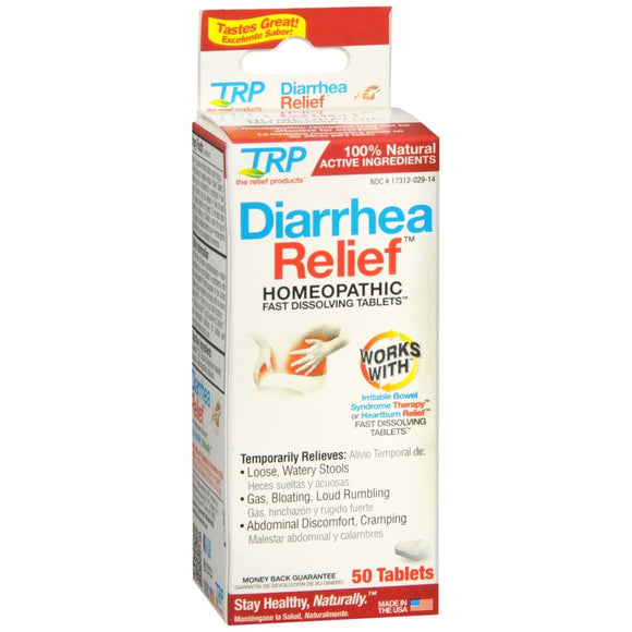 The Relief Products Diarrhea Relief Homeopathic Fast Dissolving Tablets - 50 TB