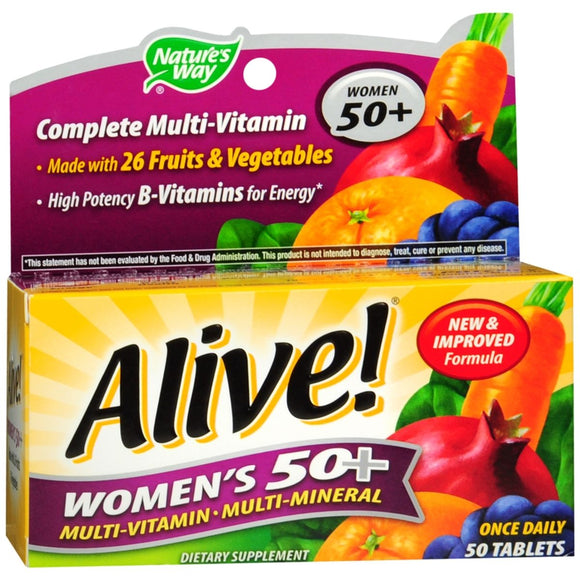 Nature's Way Alive! Women's 50+ Multi-Vitamin Multi-Mineral Tablets 50 TB