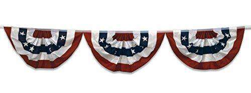 72 x 12 Patriotic Bunting Garland American Flag Colors Memorial Day 4th of July 9/11 Polyester