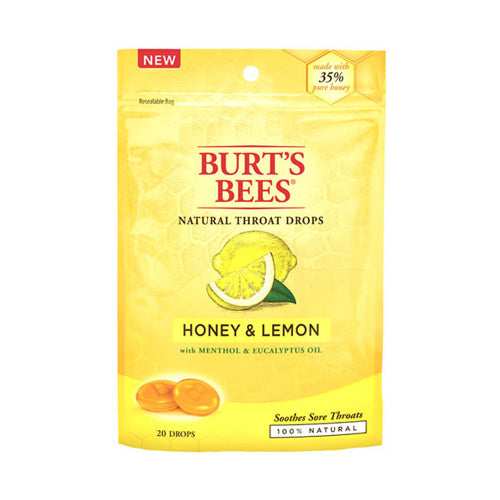 Burt's Bees Burt's Bees Natural Throat Drops Honey and Lemon -- 20 Drops, 20 ...