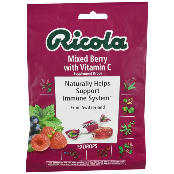 Ricola Supplement Drops Mixed Berry with Vitamin C - 19 EA
