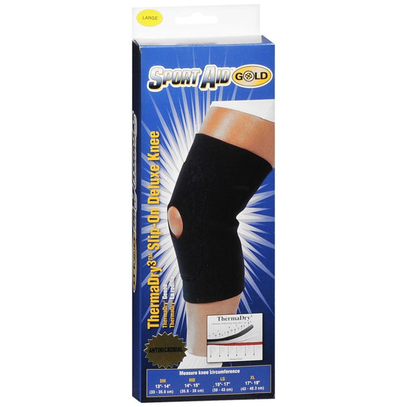 Sport Aid Gold ThermaDry3 Slip-On Deluxe Knee Large SA2156 1 EA