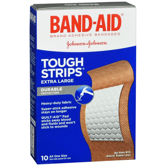 BAND-AID Tough-Strips Adhesive Bandages Extra Large - 10 EA
