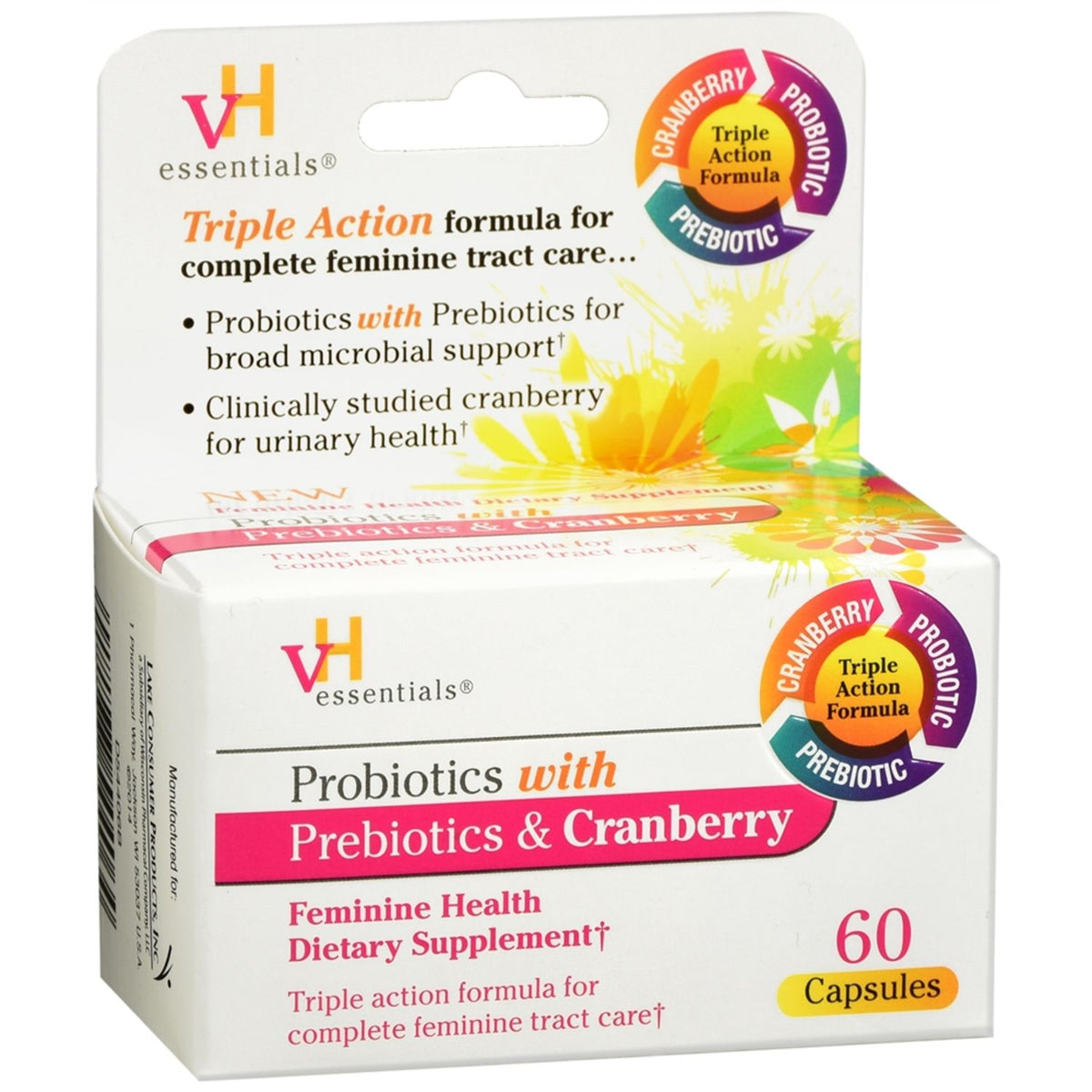 Vh Essentials Probiotics With Prebiotics & Cranberry vH Essentials Probiotic with Prebiotics & Cranberry Feminine Health Di