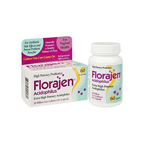 Florajen Acidophilus Dietary Supplement, 60ct - Buy Packs and Save (Pack of 6)