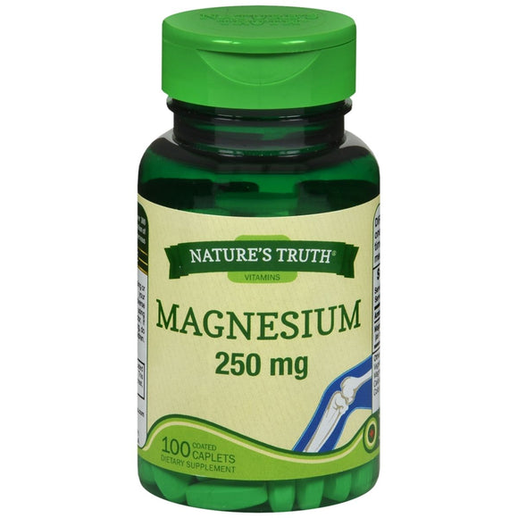 Nature's Truth Magnesium 250 mg Dietary Supplement Coated Caplets - 100 TB