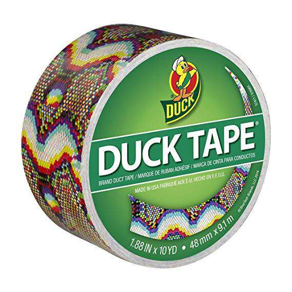 Duck Brand 283260 Printed Duct Tape, Techno Skin, 1.88 Inches x 10 Yards, Sin...