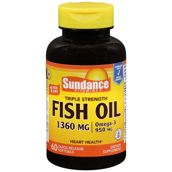Sundance Vitamins Fish Oil 1360 mg Softgels 60 CP