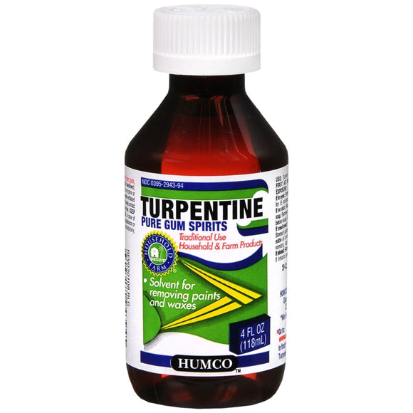 Humco Turpentine Pure Gum Spirits - 4 OZ