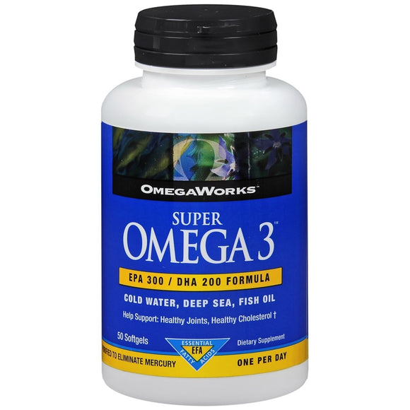OmegaWorks Super Omega 3 Dietary Supplement Softgels - 50 CP