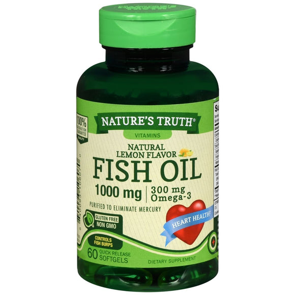 Nature's Truth Fish Oil 1000 mg Dietary Supplement Softgels - 60 CP