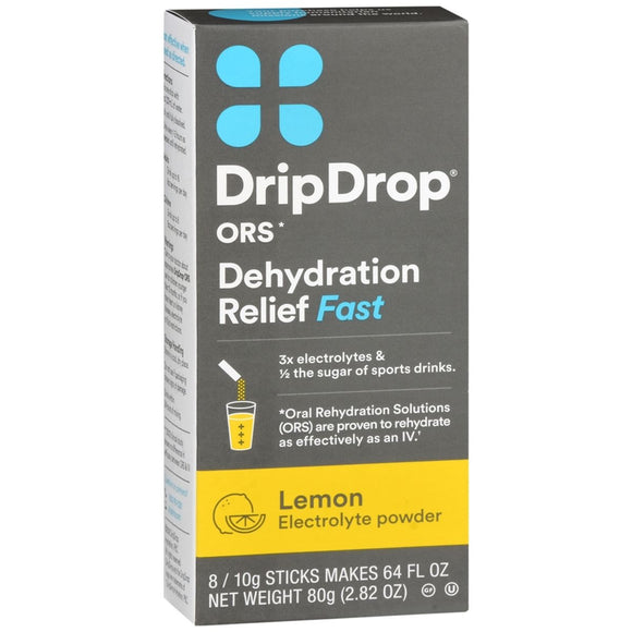 Drip Drop ORS Electrolyte Powder Packs Lemon - 80 GM