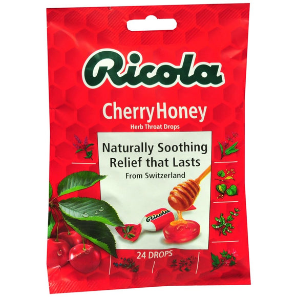Ricola Herb Throat Drops Natural Cherry Honey - 24 EA