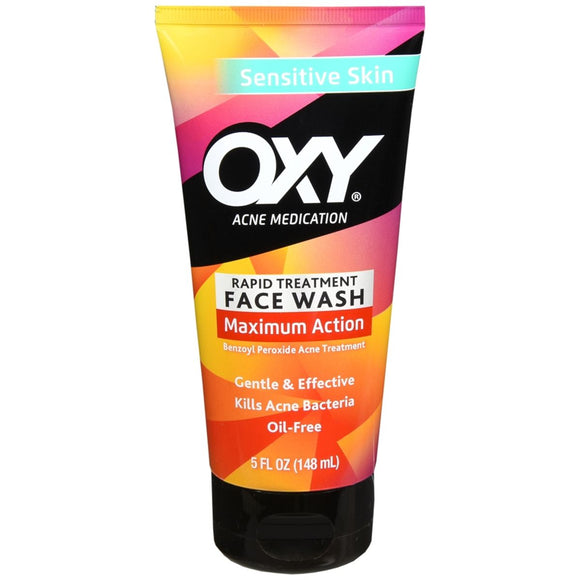 OXY Rapid Treatment Face Wash Maximum Action Sensitive Skin - 5 OZ
