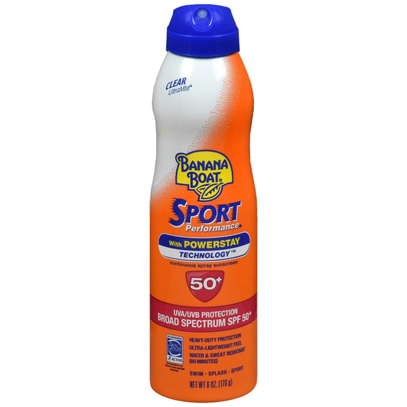 Banana Boat Sport Performance Continuous Spray Sunscreen SPF 50+ - 6 OZ