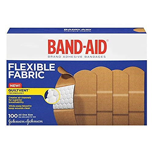 BAND-AID Flexible Fabric All One Size Adhesive Bandages, 100 ct