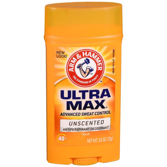 ARM & HAMMER UltraMax Anti-Perspirant Deodorant Solid Unscented - 2.6 OZ