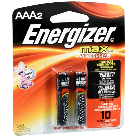 Energizer MAX + Power Seal Alkaline Batteries AAA - 2 EA