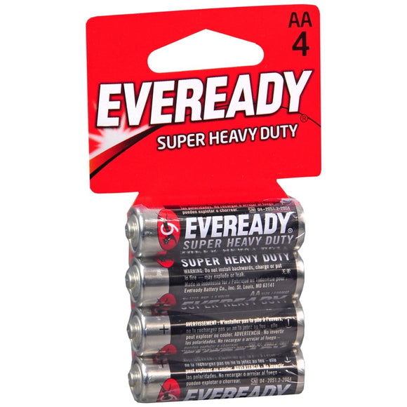 Eveready Super Heavy Duty Batteries AA - 4 EA