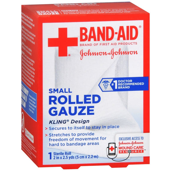 BAND-AID Rolled Gauze Small - 2.5 YD