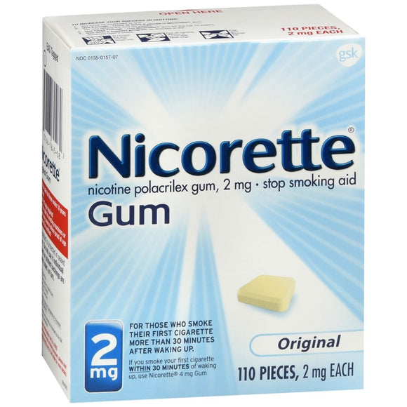 Nicorette Stop Smoking Aid Gum 2 mg Original - 110 EA