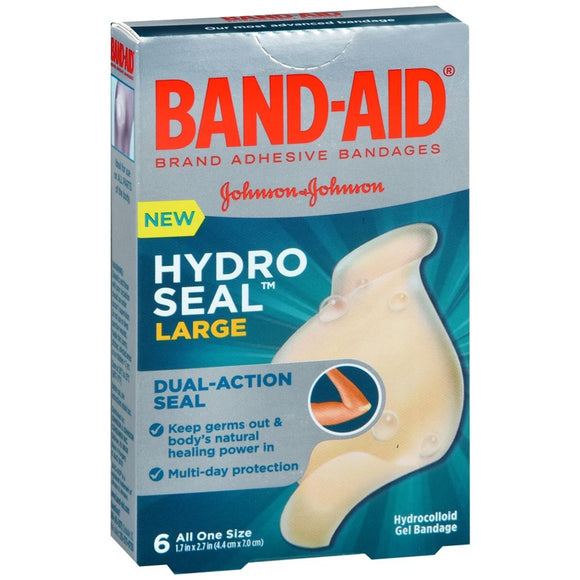 Band-Aid Hydro Seal Hydrocolloid Gel Bandages Large - 6 EA