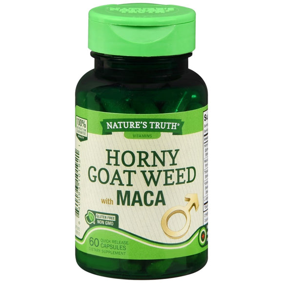 Nature’s Truth Horny Goat Weed with Maca Dietary Supplement Quick Release Capsules - 60 CP